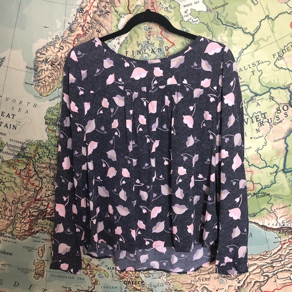 LOFT Tops - Loft Floral Print Tunic Blouse